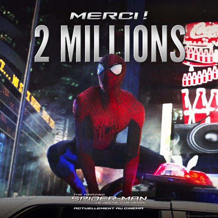 Spider-Man 2 millions d'entrées en France