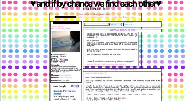 And you wrote all about it on Xanga, LiveJournal, or the site that you built (out of HTML!!) on Geocities or Angelfire.